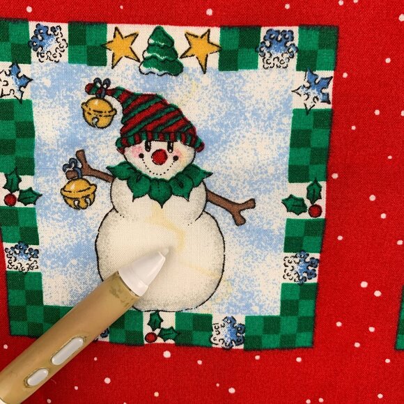 Daisy Kingdom Craft Squares Christmas Holiday Fabric Penguin Snowman B3811 - Picture 12 of 16